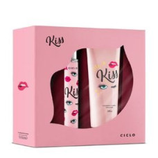 kit kiss Ciclo Cosméticos Feminino - Deo Colônia 30ml + Loção Hidratante Corporal 240ml