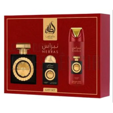 KIT Nebras – Lattafa Pride – Eau de Parfum 100ML + Body Spray200ML + Miniatura 20ML